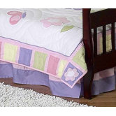 Butterfly Pink Purple Toddler Bed Skirt