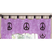 Peace Purple Collection Window Valance