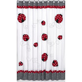Polka Dot Ladybug Shower Curtain