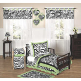 Lime Funky Zebra Toddler Bedding Collection