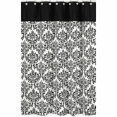 Isabella Hot Pink, Black and White Collection Shower Curtain