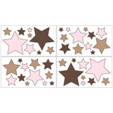 Soho Pink and Brown Collection Wall Decal Stickers