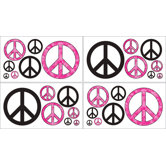 Peace Pink Collection Wall Decal Stickers