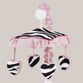 Zebra Pink Collection Musical Mobile