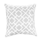 Diamond Gray and White Collection Decorative Pillow