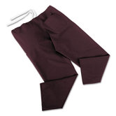 ComfortEase Scrub Pants, Washable, Poly/Cotton, Small, Wine, 24 per Carton