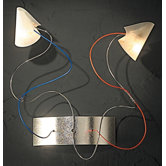 Yin Yang Two Light Wall Sconces in Chrome