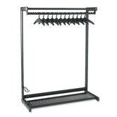 Single-Sided Rack with Two Shelves in Black