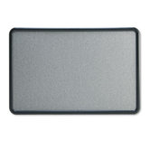 Contour Fabric Bulletin Board in Gray with Plastic Graphite Frame