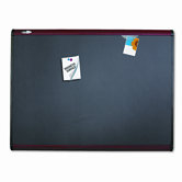 Prestige Plus Magnetic Fabric Bulletin Board, 36 x 24, Mahogany Frame