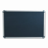 Euro-Style Bulletin Board, High-Density Foam, 36 x 24, Black/Aluminum Frame