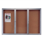 Enclosed Bulletin Board, 24" Wide