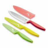 Classic Cutlery 3 Piece Professional Knife Set in Red, Yellow and Green