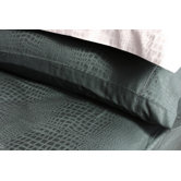 Caiman Pillow Case Set in Jet Set Black