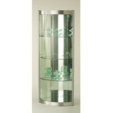 Corner Curio Cabinet with Mirrored Interior