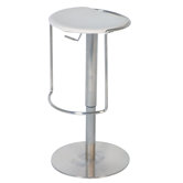 Adjustable Backless Swivel Stool in White