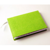 On the Go Pebble Grain Medium Address Book in Lime