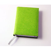 On the Go Pebble Grain Small Address Book in Lime