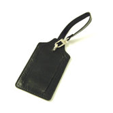 Distressed Leather Luggage Tag