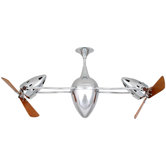48" Ar Ruthiane 3 Wooden Blade Rotational Outdoor Ceiling Fan
