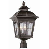 Outdoor  Post Lantern in Antique Rust