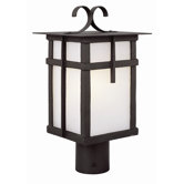Brand New  Exterior Post Lantern with White Glass