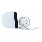 Folding Faux Leather Travel Alarm Clock