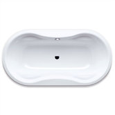 Mega Duo 17.72" x 70.87" Oval Bath Tub in White