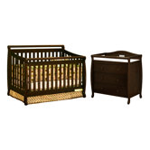 Athena Amy Convertible Crib Set in Espresso
