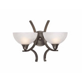 Luxor Two Light Wall Sconce in Antique Brushed Steel