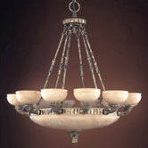 Madrid Eighteen Light Traditional Chandelier in Ancient Silver