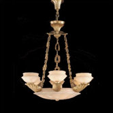 Leon Nine Light Traditional Chandelier in Ancient Gold