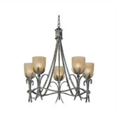Latina Five Light Chandelier in Vintage Bronze