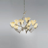 Rovigo Nine Light Chandelier in Weathered Silver
