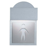 Mini Signal Men's Room Wall Light in Metallic Gray
