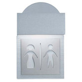 Mini Signal Restroom Wall Light in Metallic Gray