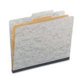 Presstex 20-Point Classification Folders, Letter, 4-Section, 10/Box, Gray
