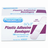Plastic Adhesive Bandages, 3/4 x 3, 100 per Box