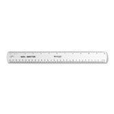 Plastic Ruler, 12" Long, Shatterproof, Clear