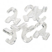 Clear Plastic Ceiling Hooks, 5/16 X 3/4 X 1-3/8, 6 Hooks/Pack