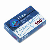 Gem T-Pins, Steel, 2", 100/Box