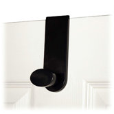 Garment Hook, Plastic, Single Hook, 1-7/8"x1-7/8"x5-1/4", Black