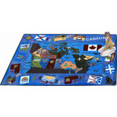 Educational Flags of Canada Kids Rug