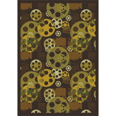 Gaming and Entertainment Blockbuster Brown Novelty Rug