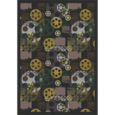 Gaming and Entertainment Blockbuster Charcoal Novelty Rug