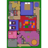Educational Creative Play House Kids Rug
