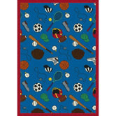 Multi-Sport Blue Kids Rug