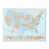 Rand Mcnally M-Series Full-Color Laminated United States Wall Map, 50 X 32