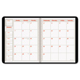 Weekly/Monthly Appointment Book, Hourly Ruled, 6-7/8 x 8-3/4, Black, 2013