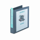 Nonstick Heavy-Duty Locking Round Ring View Binder, 1-1/2in Cap, Shadow Gray